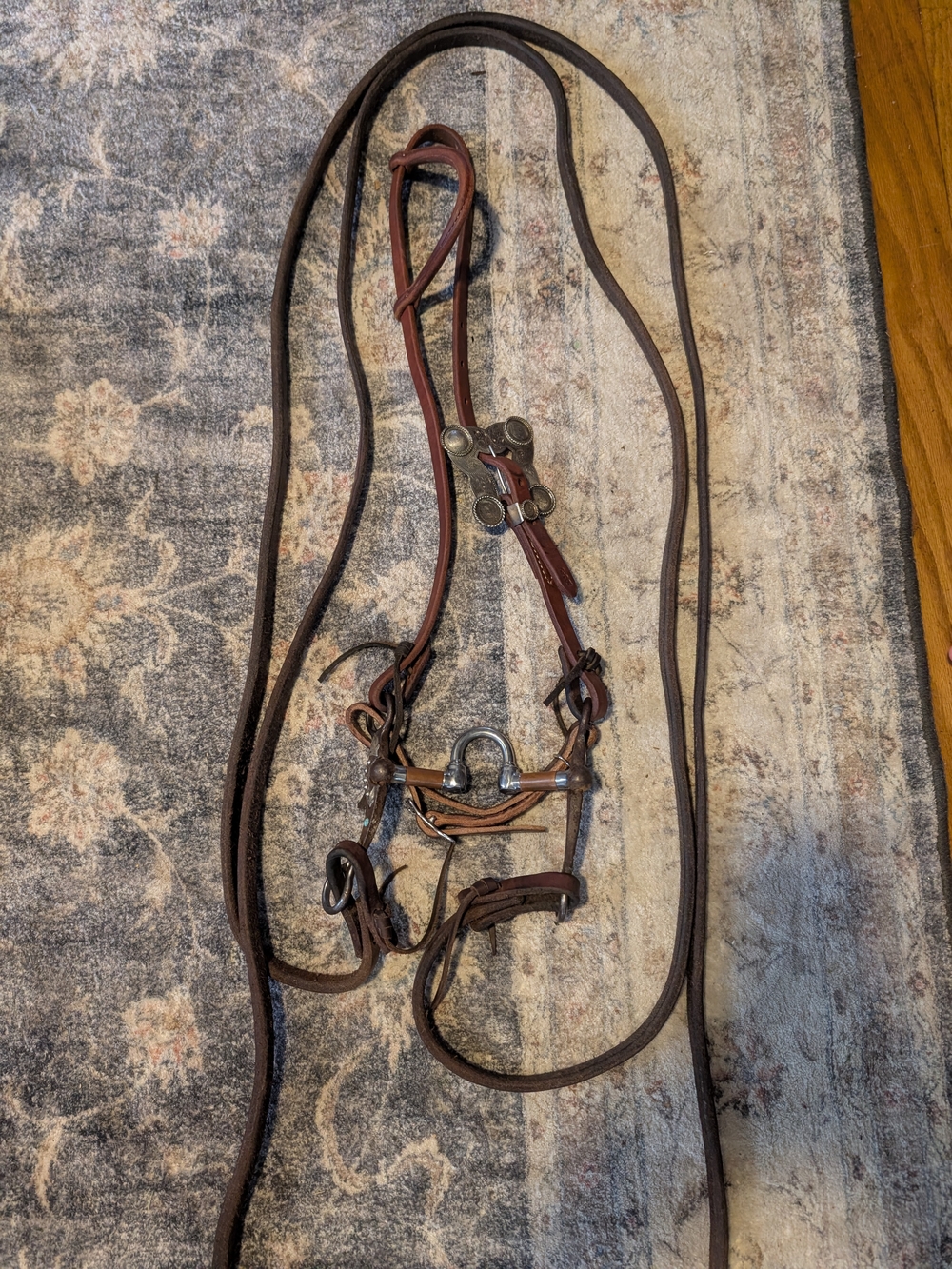 Handmade By Dreamfield Farms Headstall Set With Antique Buckle